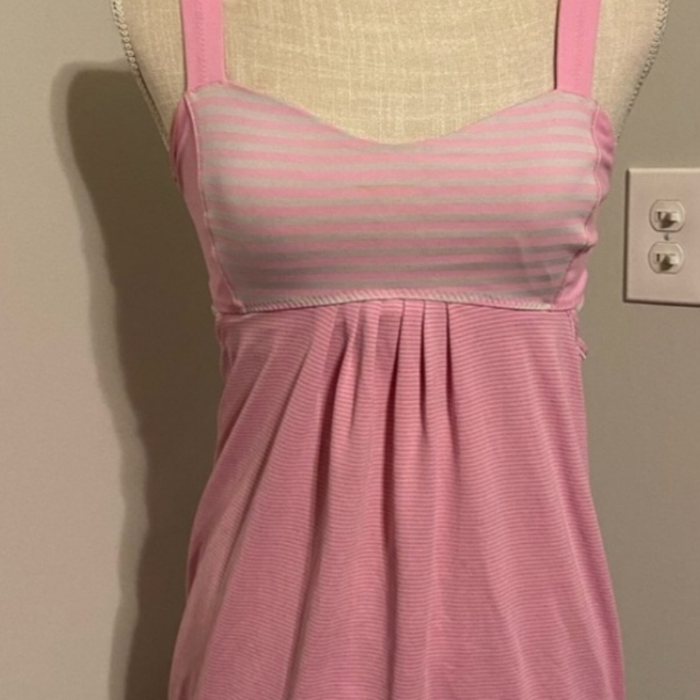 EUC Lululemon Run Back on Track Tank Pink Shell